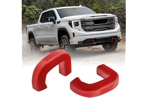 TECHPICCO Tow Hook Covers Fit for GMC Sierra 1500 2019-2026 Vertical Tow Hooks, Hitch Cover Front Customized Car Tow Hooks Compatible with GMC Sierra 1500 Accessories 2019-2026|Upgrade (Red)