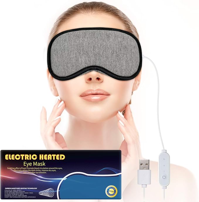 Zurzache Heated Eye Mask Electric Heated Eye Mask for Dry Eyes, Soft