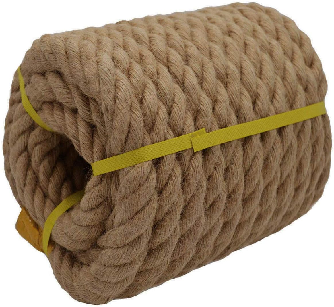 Twisted Manila Rope Jute Rope (1.2 Inch x 50 Feet) Natural Thick Hemp