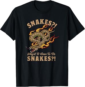 Indiana Jones Raiders of The Lost Ark Why Snakes Quote T-Shirt