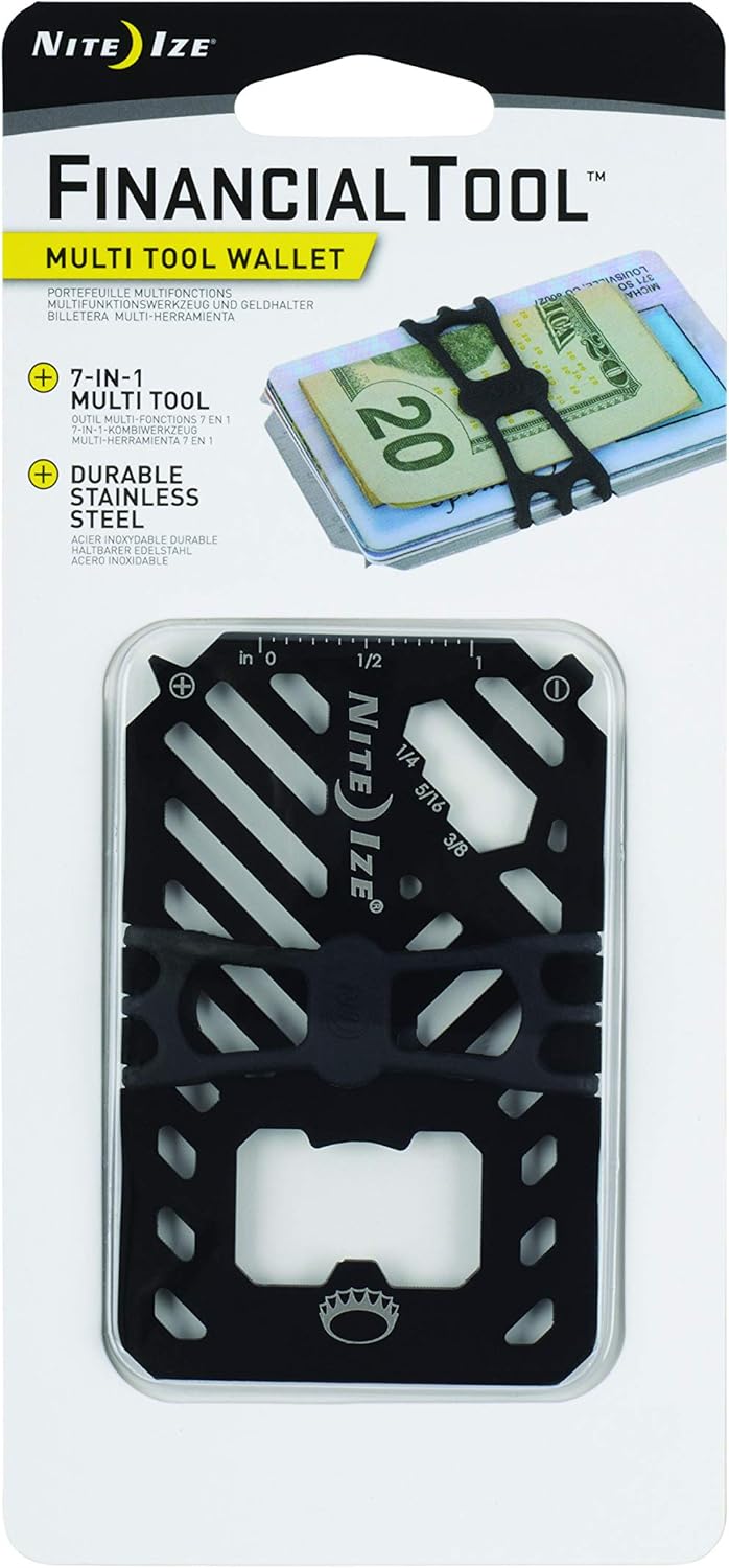 Nite Ize Financial Tool Multi Tool Wallet Financial Tool Multi Tool Wallet - Black, N/A