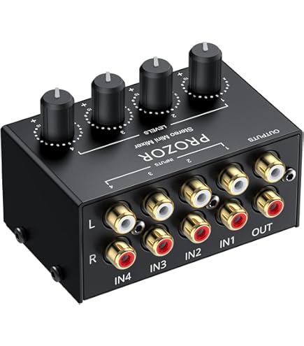 ミキサー】STEREO Passive MIXER Type-R【RCA】 Amazon.com: Rolls MX44 Pro 4-Channel Stereo RCA & 1/8