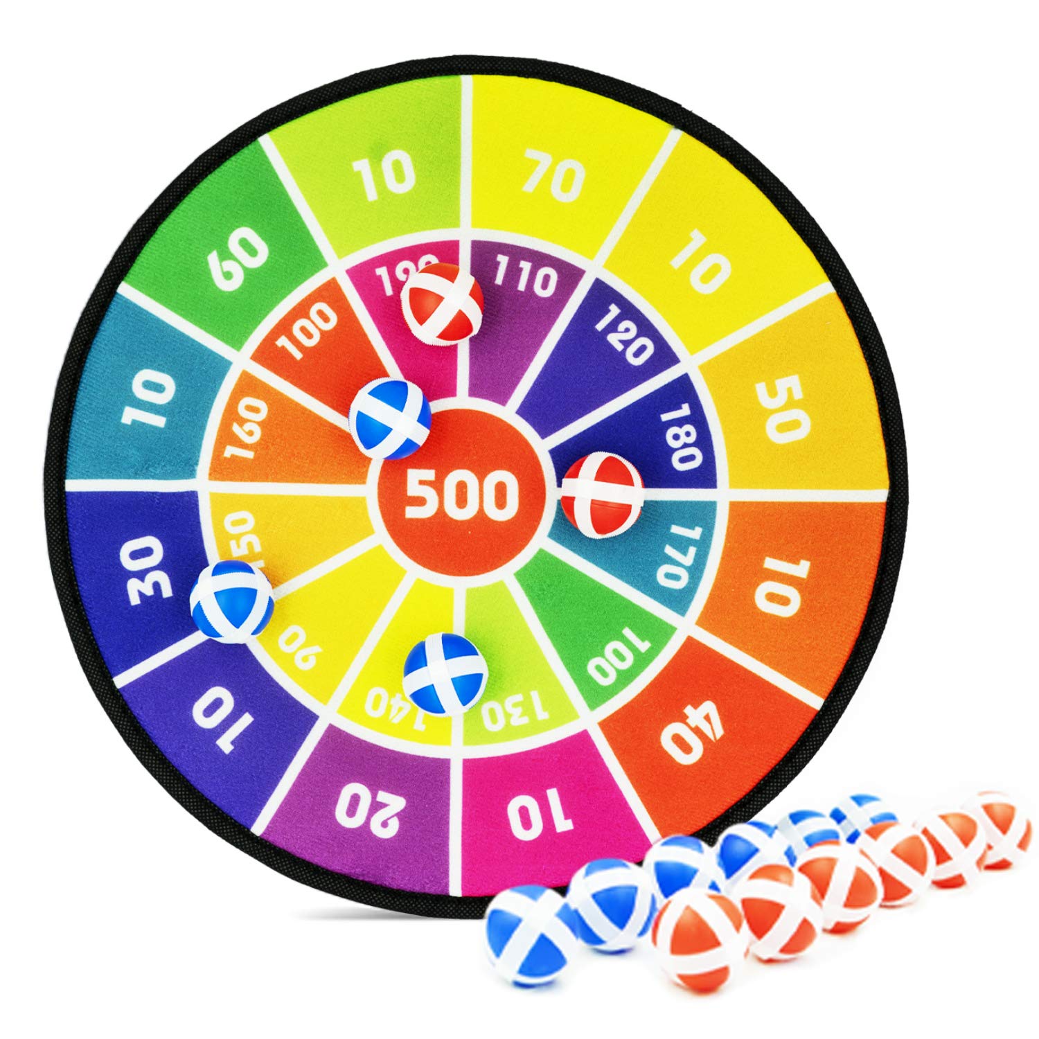 Dart Board for Kids with 10 Sticky Balls Darts Board Set with Hook Safe