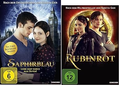 Rubinrot + Saphirblau dvd Set, Bundle, Teil 1 & 2 der 1&2 der triologie Liebe geht durch alle Zeiten Verfilmung