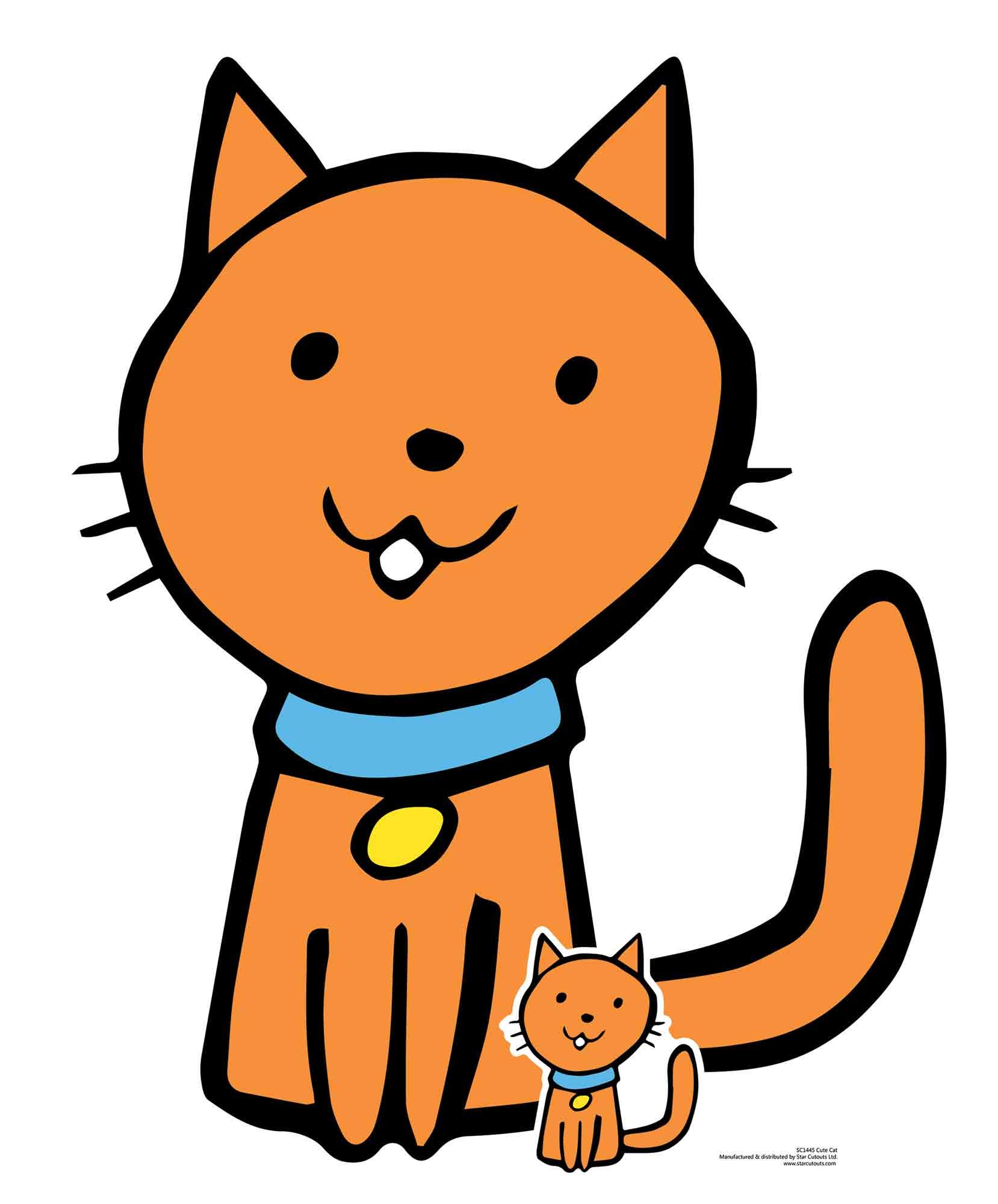 STAR CUTOUTS SC1445 Cute Cat Farmyard Animal Cardboard Cutout (87 cm) – Adorable Kids’ Party Decoration & Family Event Display