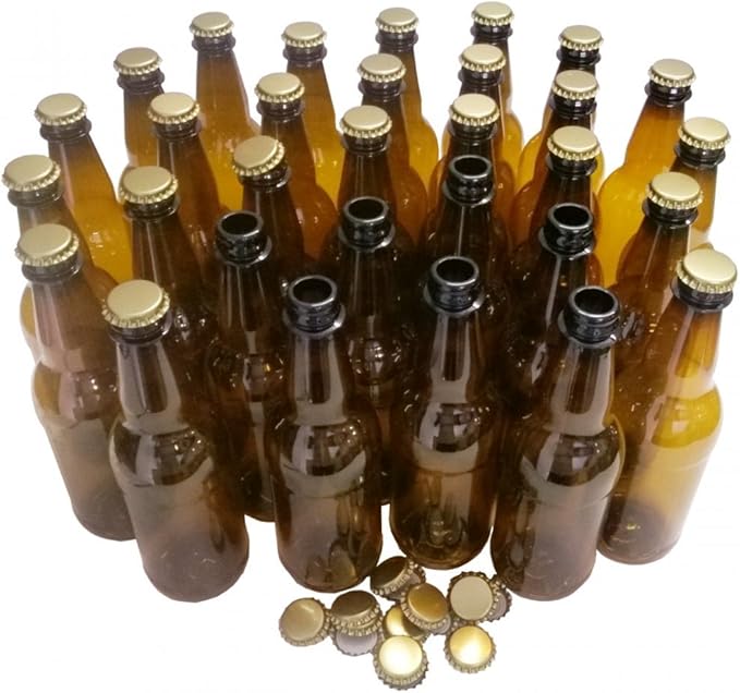 Home Brew Beer Cider Bottles PET 500ml Crown Cap Brown 40pk Amazon.co.uk Kitchen & Home