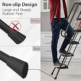 BONTEC 5 Step Folding Ladder Heavy Duty Portable Black Step Stool view 3