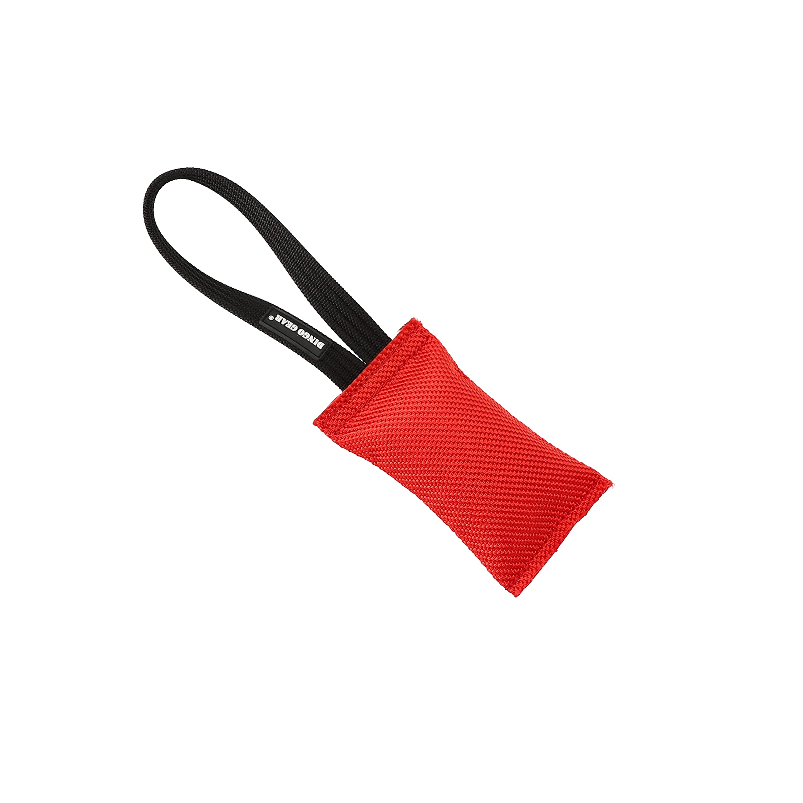 DINGO GEAR Firehose Bite Tug 1 Handle Heavy Duty Toy for K9 IGP Dog Training Sports Play Fetch Bite Work Floating Tug of War to Fire Up Prey Drive Size L Red S00295