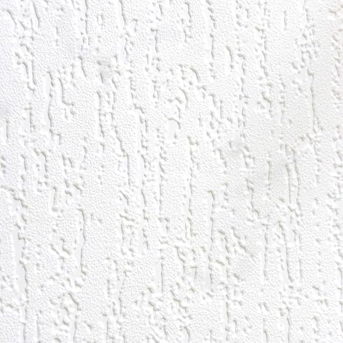 White Blown Vinyl Wallpaper Embossed Textured Patterned Paintable 5807
