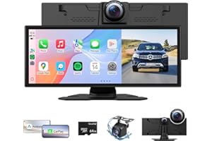 Upgrade Wireless Carplay Screen for Car with 4K Dash Cam, 11.26'' Portable A-pple CarPlay & Android Auto Car Stereo Touchscre