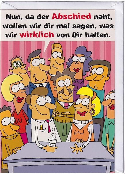 Abschiedskarte Kollegen Was Wir Von Dir Halten Humor