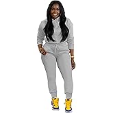 TOPSRANI Womens Two Piece Outfits Bodycon Tracksuit Sweatsuits Hoodie Solid Jogger Biker Workout Lounge Long Sleeve Pant Sets