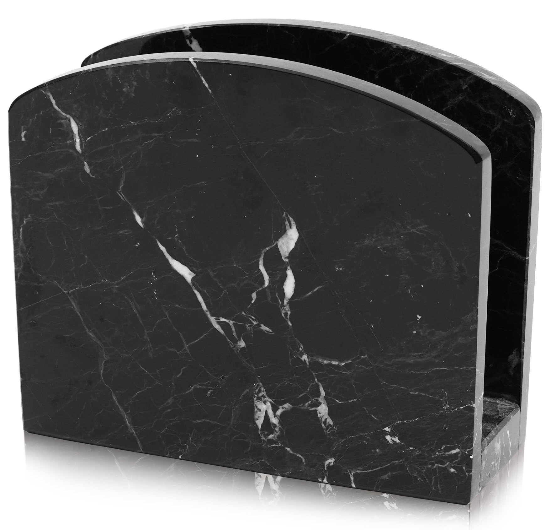 RADICALn Napkin Holder Black Marble Handmade Elegant for Wedding Decor & Kitchen Napkins for Coffee Cocktail Napkin Holder- Kitchen Accessories