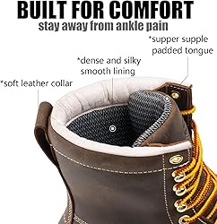 SUREWAY Mens 8 in Wedge Moc Soft/Steel Toe Work