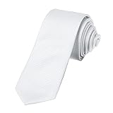 Dan Smith White Thin Neck Ties For Mens Polyester