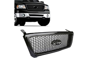 Perfit Liner Front Grill Black Grille With Honeycomb Insert Compatible With 2004-2008 Ford F-150 FO1200415 4L3Z8200CAPTM