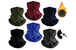 Finvizo Winter Neck Warmer Ski Face Mask: Neck Gaiter Mask Face Cover Balaclava Scarf