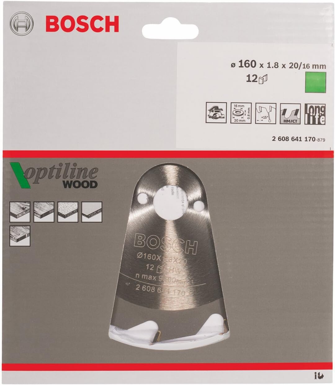 Bosch 1x PRO Wood Circular Saw Blade for Corded Hand-Held Circular Saws (for Softwood Hardwood, diameter mm - Image 3