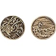The Broken Token Prop Coins - 25mm Gold 25 Value Floating Isle Replica Coins, Pack of 10 - Fantasy Novelty and Replica Coins