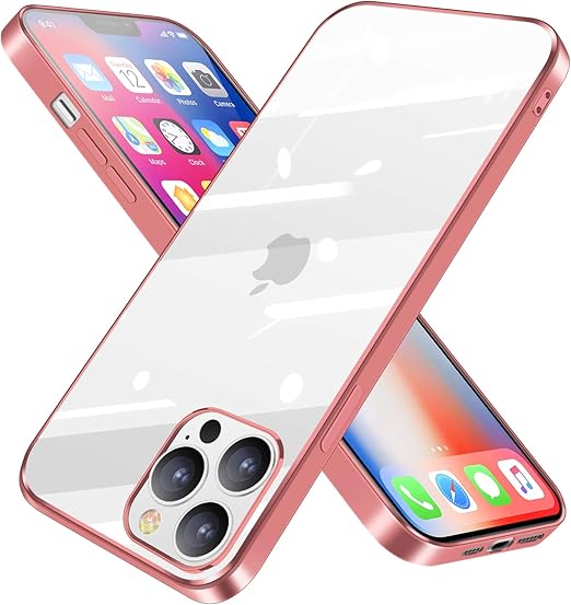 Amazon Com Compatible With Iphone 12 Pro Max Case Cover Clear Protetive Cover For Iphone 12 Pro Max 6 7 Inch Shockproof Anti Scratch Slim Fit Lightweight Flexible Tpu Silicone Phone Case Rose Gold