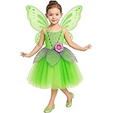 CQDY Tinkerbell Costume for Girls Halloween Christmas Fairy Princess Dress Birthday School Cosplay Outfits with Wings