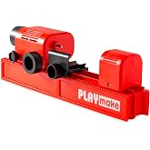 PLAYmake Kids&rsquo; 4-in-1 Woodshop Carpentry Cool Tool with Jigsaw, Lathe, Drill Press, Sander, Power Supply, Safety Goggles, Extra Supplies, and Deluxe Project Book