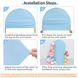 HEMMOTOP 7.2 ft Blue Arch Backdrop Cover