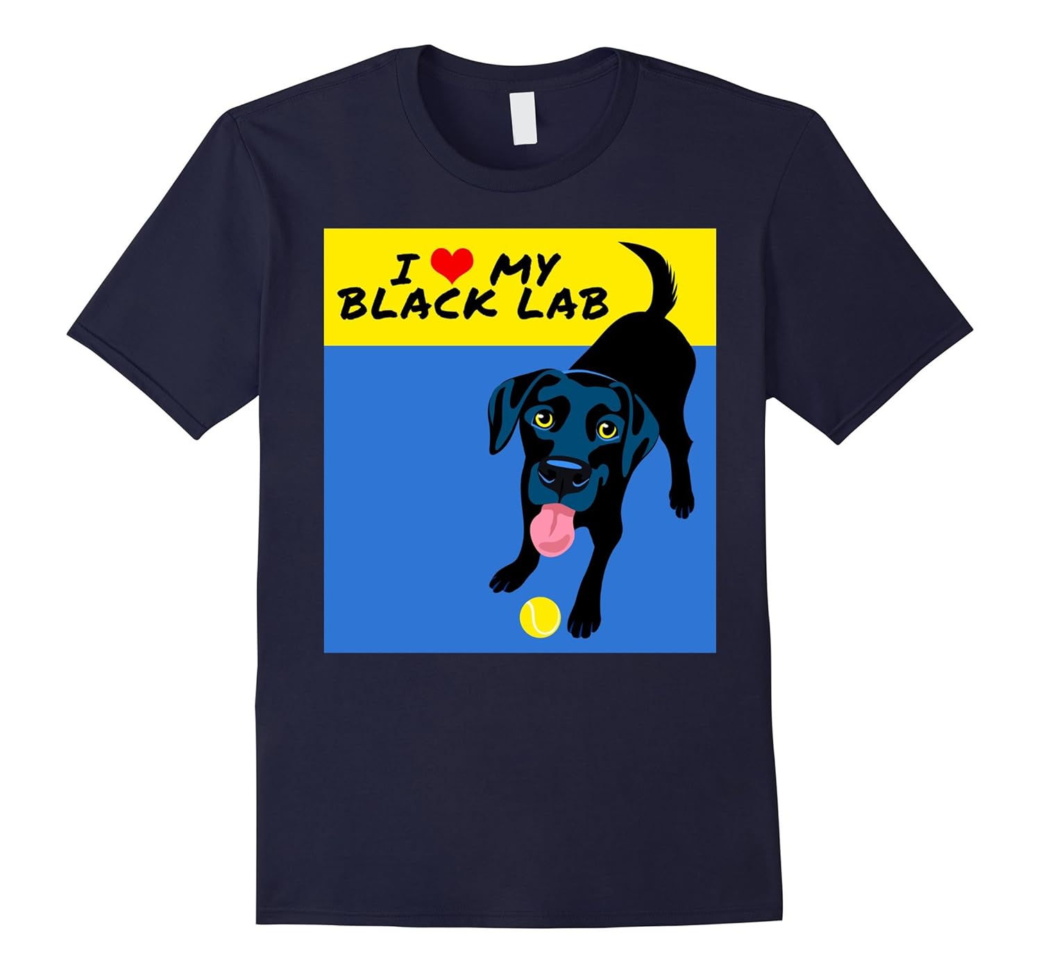 I Love my Black Lab T-shirt-ANZ