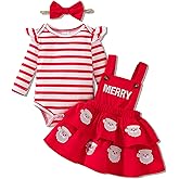 Megeoly Baby Girl Fall Winter Skirt Set Newborn Overall Dress Long Sleeve Ribbed Romper Suspender Skirts 3Pcs Outfits