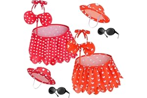 Skicuff 2 Sets Bikini Goose Outfit Cute Lawn Porch Goose Costume for 23'' Outdoor Cement Goose Duck Lawn Yard Patio Art Decoration