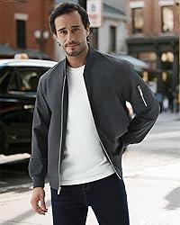 WULFUL Men's Bomber Jacket Lightweight Casual