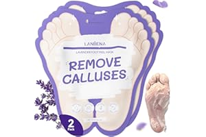 LANBENA Lavender Foot Peel Mask - Foot Peeling Mask for Removing Dry Dead Skin, Calluses & Repairing Rough Heels, for Baby Soft, Smooth Feet - (Lavender - 2 Pairs)