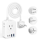 Kakyanill European Travel Plug Adapter Kit, 5ft