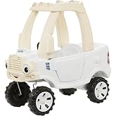 Little Tikes Cloud Collection Cozy Truck &ndash; White, Classic Foot-to-Floor Ride-On Truck for Toddlers with Sturdy Wheels, Easy-Grip Steering, Durable Indoor/Outdoor Design, Fun Interactive Features