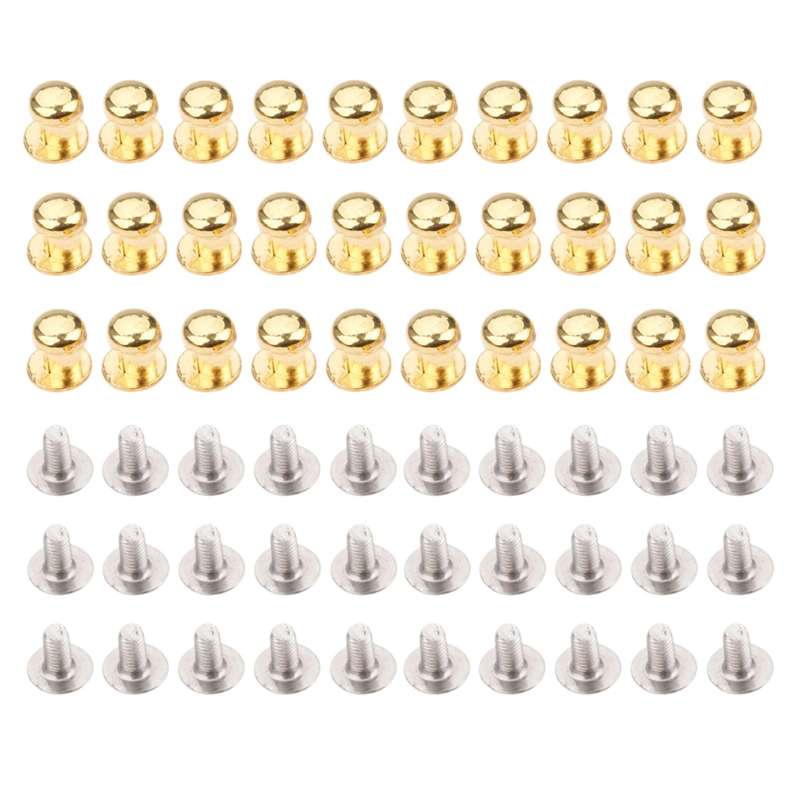 Dophee 30PCS Mini Drawer Knobs, 10mm x 7mm Gold Round Knobs Pull Handle Zinc Alloy Single Hole Cabinet Knob for Decorative Gift Jewelry Box Cupboard Furniture with Screws