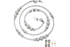 JURYLOO Beaded Eyeglass Chain Glasses Holder Necklace Sunglasses Chain Eye Glasses Holders Around Neck for Women Stylish