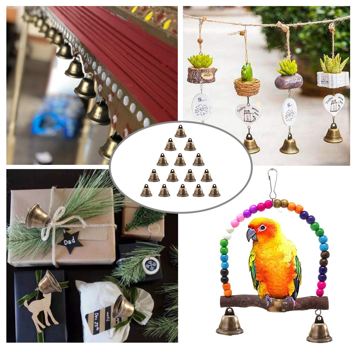 Download Fashionclubs Vintage Bronze Jingle Bells 35pcs 38mm Christmas Craft Bells Ornaments For Wind Chimes Making Housebreaking Christmas Tree Decorations And Dog Potty Training Bells Sleigh Bells PSD Mockup Templates