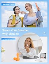 JISULIFE 3 in 1 Handheld Mini Fan USB Rechargeable 12-19 H Power Bank view 6