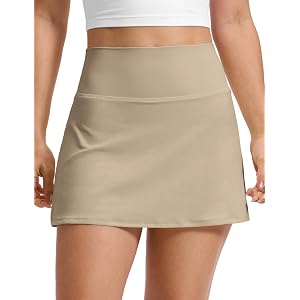CRZ YOGA Butterluxe High Waisted Tennis Skirts | Built-in Shorts with Pockets, Extremely Soft, Casual, A Line, Stretchy, Mini