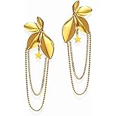 Frigotine Chunky Gold Stud Earrings for Women, Trendy Statement Earing Summer Party Prom Fashion Jewelry Gifts