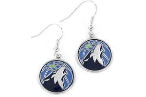 aminco NBA womens NBA Logo Dangler Earrings