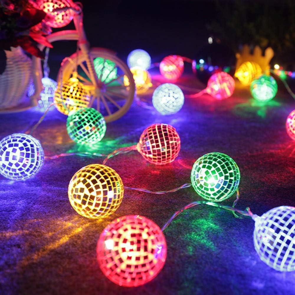 Must Buy! String Lights LEEDY Very Beautifu  Mirror Ball Fairy Lights with 20LED, Home Garden Decor Battery Lights Xmas Wedding Party Festival Stage Ambience Lamp, 3M
