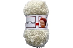 De witte Engel Doll Hair Mohair Blouclé Yarn for walldorf/Steiner Dolls 50 gr (Nature)