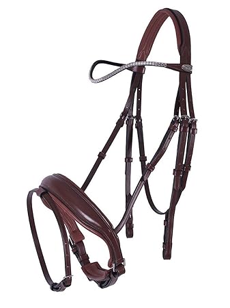 QHP Schwedische Trense Odin Leder weich gepolstert 3 Größen 2 Farben