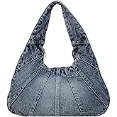 Extolove Denim Purse Trendy Jean Purses for Women Denim Hobo Tote Bags Y2K Shoulder Bag Handbags
