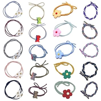 Amazon Com 20pcs Hair Ties Elastics Fashion Accessories Cute
