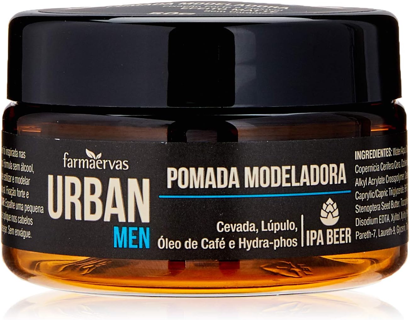 Pomada Modeladora Urban Men IPA, Urban, Branca Transparente, 50G por Urban