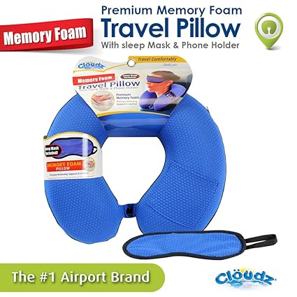 Travel Pillows Cloudz Memory Foam Travel Neck Pillow Serrano80 Com