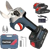 Electric Pruning Shears Cordless,30mm 1.2'' Cutting Diameter Pruning Shears Garden Tool with LED Display,2000mAh*2 Batteries,Replaceable SK5 Blade,Brushless Motor for Garden Tree Pruner Branch