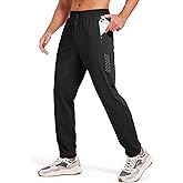 VEOBIKE Men's Athletic Joggers Pants Stretch Tapered Casual Track Pants Elastic Waist Workout Jogging Sweatpants Zip Pockets